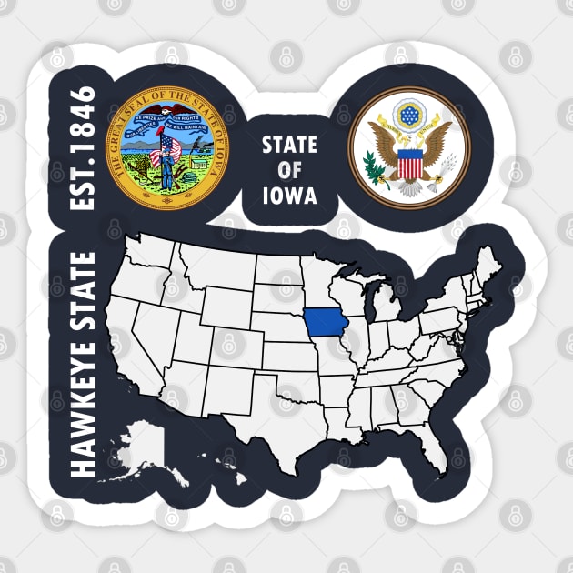 State of Iowa Sticker by NTFGP